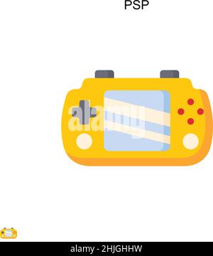 Psp Simple vector icon. Illustration symbol design template for web mobile UI element. Stock Vector