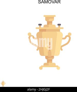 Samovar Simple vector icon. Illustration symbol design template for web mobile UI element. Stock Vector