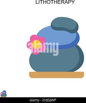 Lithotherapy Simple vector icon. Illustration symbol design template for web mobile UI element. Stock Vector