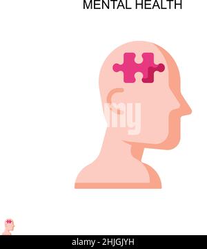 Mental health Simple vector icon. Illustration symbol design template for web mobile UI element. Stock Vector