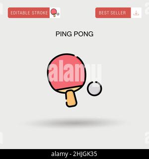 Ping pong Simple vector icon. Stock Vector