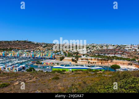 The Marina on Albufeira on a sunny day taken on 30th July 2019 Stock Photo