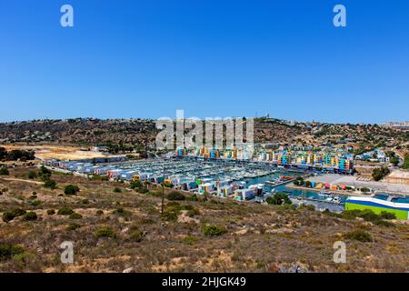 A view of the Marina in Albufeira taken on 30th July 2019 Stock Photo