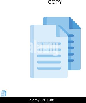 Copy Simple vector icon. Illustration symbol design template for web mobile UI element. Stock Vector