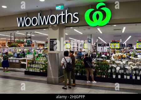 A Woolworth supermarket in Sydney, Australia Stock Photo