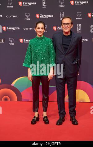 January 29, 2022, Zaragoza, Aragon, Spain: Alberto Iglesias attends Feroz Awards 2022 - Red Carpet at Auditorium on January 29, 2022 in Zaragoza, Spain (Credit Image: © Jack Abuin/ZUMA Press Wire) Stock Photo