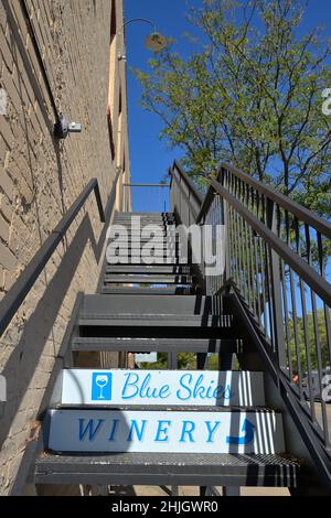 The historic downtown, Fort Collins CO Stock Photo