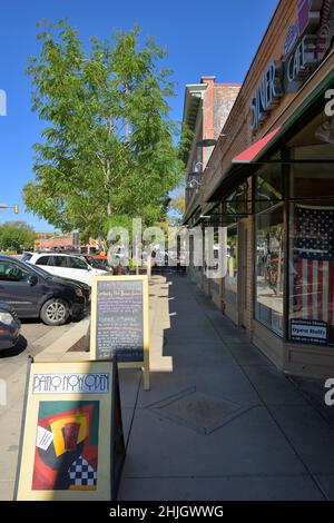 The historic downtown, Fort Collins CO Stock Photo