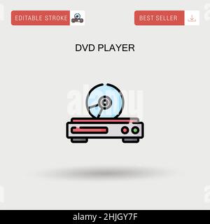 Dvd player Simple vector icon. Stock Vector