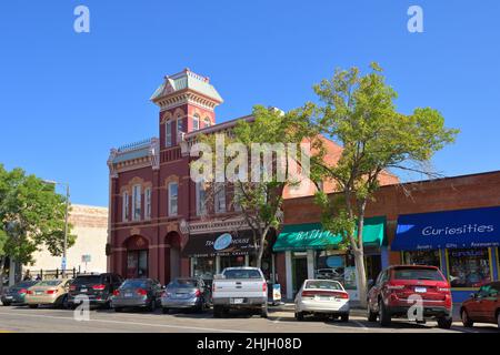 The historic downtown, Fort Collins CO Stock Photo