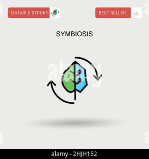 Symbiosis Simple vector icon. Illustration symbol design template for ...
