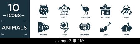 Animal trap icons set flat vector isolated Stock Vector Image & Art - Alamy