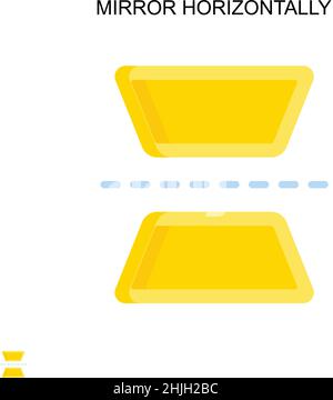 Mirror horizontally Simple vector icon. Illustration symbol design template for web mobile UI element. Stock Vector