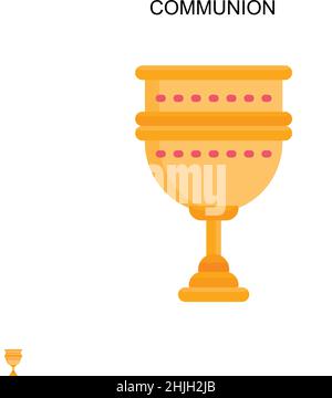 Communion Simple vector icon. Illustration symbol design template for web mobile UI element. Stock Vector