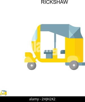 Rickshaw Simple vector icon. Illustration symbol design template for web mobile UI element. Stock Vector