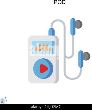 Ipod Simple vector icon. Illustration symbol design template for web mobile UI element. Stock Vector