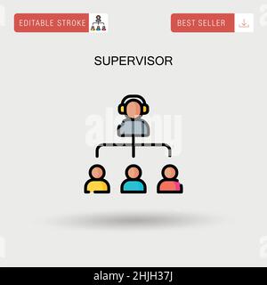 Supervisor Simple vector icon. Stock Vector