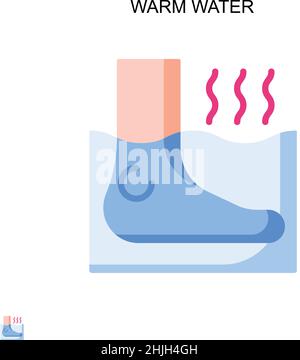 Warm water Simple vector icon. Illustration symbol design template for web mobile UI element. Stock Vector