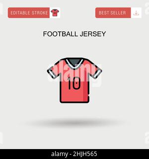 Football jersey Simple vector icon. Stock Vector