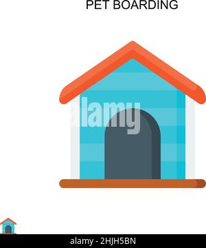 Pet boarding Simple vector icon. Illustration symbol design template for web mobile UI element. Stock Vector