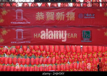 London, UK, 29th Jan, 2022. Footfall in London's Chinatown increases with shoppers buying provisions for special meals and Saturday night diners during the run-up to Chinese New Year, which falls on February 1st. Credit: Eleventh Hour Photography/Alamy Live News Stock Photo