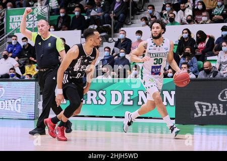 Jeremy SENGLIN (30) of Nanterre 92 during the French championship, Betclic elite basketball match between Nanterre 92 and LDLC ASVEL on January 29, 2022 at Palais des Sports Maurice Thorez in Nanterre, France - Photo Ann-Dee Lamour / CDP MEDIA / DPPI Stock Photo