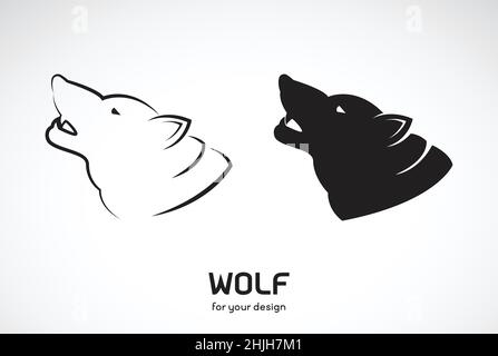 Vector of wolf head design on white background, Wild Animals, Vector illustration. Easy editable layered vector illustration. Stock Vector