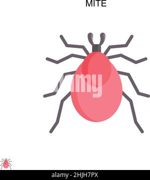 Mite Simple vector icon. Illustration symbol design template for web mobile UI element. Stock Vector