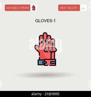 Gloves-1 Simple vector icon. Stock Vector