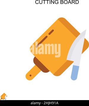 Cutting board Simple vector icon. Illustration symbol design template for web mobile UI element. Stock Vector