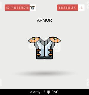 Armor Simple vector icon. Stock Vector