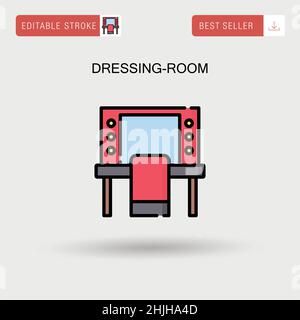 Dressing-room Simple vector icon. Stock Vector