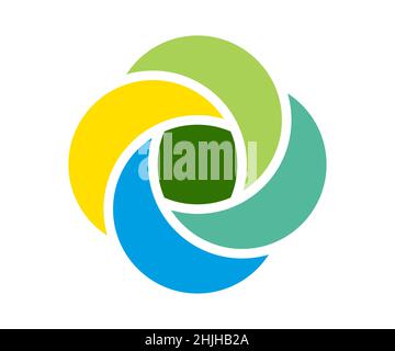 Venn diagram circles chart infographic. Vector design elements for business strategy presentation. Stock Vector