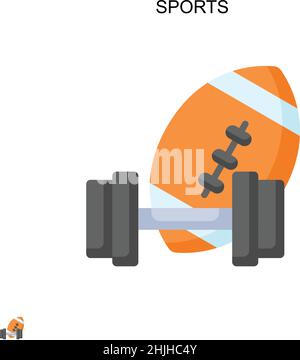 Sports Simple vector icon. Illustration symbol design template for web mobile UI element. Stock Vector