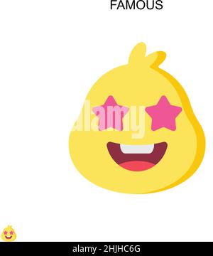 Famous Simple vector icon. Illustration symbol design template for web mobile UI element. Stock Vector