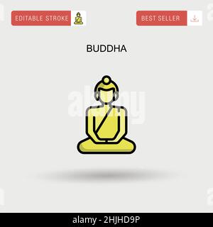 Buddha Simple vector icon. Stock Vector