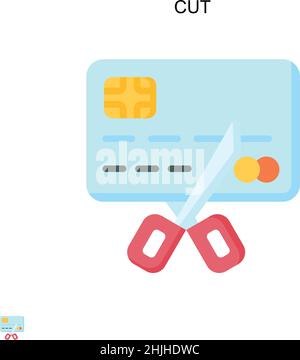 Cut Simple vector icon. Illustration symbol design template for web mobile UI element. Stock Vector