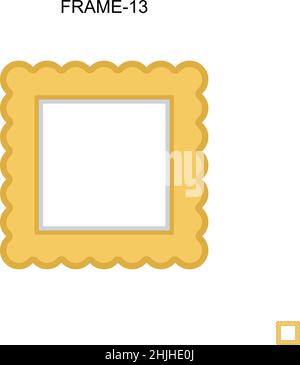 Frame-13 Simple vector icon. Illustration symbol design template for web mobile UI element. Stock Vector