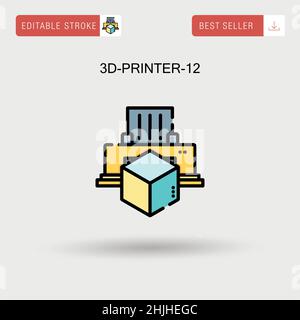 3d-printer-12 Simple vector icon. Stock Vector