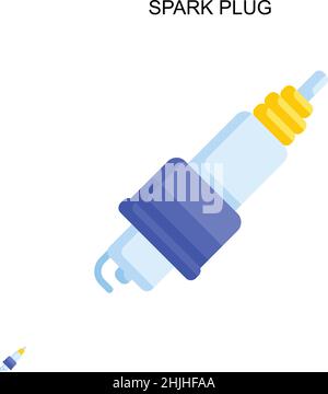 Spark plug Simple vector icon. Illustration symbol design template for web mobile UI element. Stock Vector