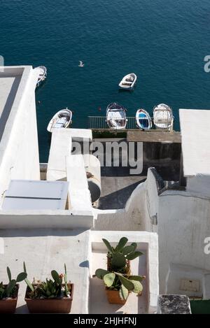 Sea view from fishermen village in Procida, Italy Stock Photo