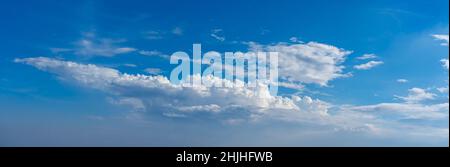 White clouds floating on the blue sky Stock Photo