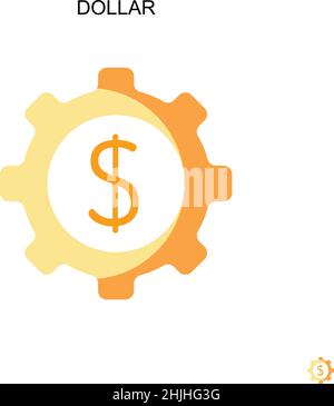 Dollar Simple vector icon. Illustration symbol design template for web mobile UI element. Stock Vector