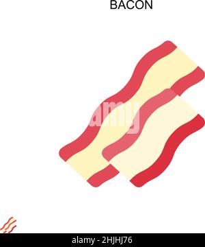 Bacon Simple vector icon. Illustration symbol design template for web mobile UI element. Stock Vector
