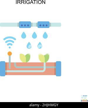 Irrigation Simple vector icon. Illustration symbol design template for web mobile UI element. Stock Vector