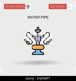 Water pipe Simple vector icon. Stock Vector