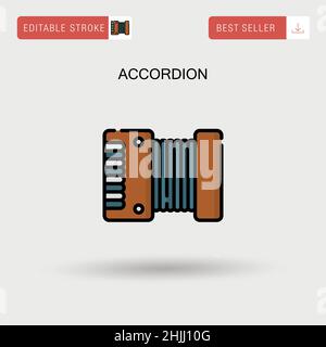 Accordion Simple vector icon. Stock Vector