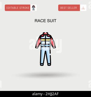 Race suit Simple vector icon. Stock Vector