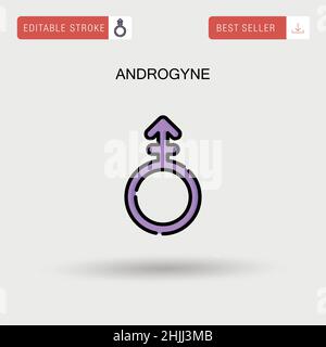 Androgyne Simple vector icon. Stock Vector