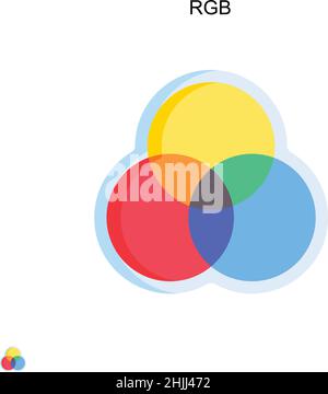 Rgb Simple vector icon. Illustration symbol design template for web mobile UI element. Stock Vector